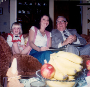 Andrew Bjelke photograph 25 (Uncle Peter with Carol & Jennifer 1980)